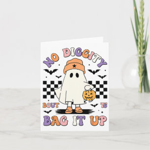 Halloween Ghost No Diggity Bout To G It Up Boy Kid Card