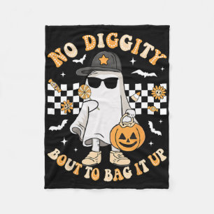 Halloween Ghost No Diggity Bout To G It Up Toddler Fleece Blanket