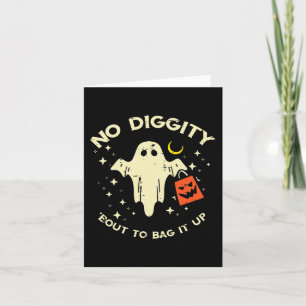 Halloween Ghost No Diggity Costume Boys Girls Kids Card