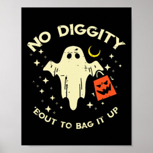 Halloween Ghost No Diggity Costume Boys Girls Kids Poster