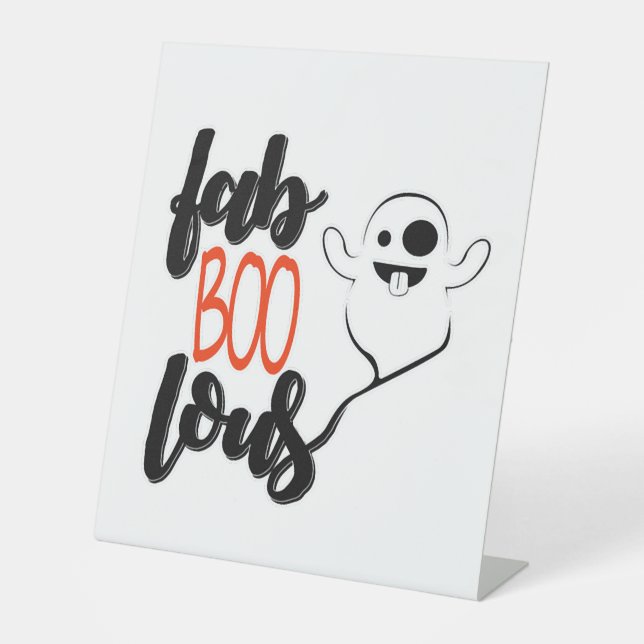 Halloween Ghost                    Pedestal Sign (Front)