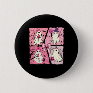 Halloween Ghost Pink Cute Ghost Coquette Halloween 6 Cm Round Badge
