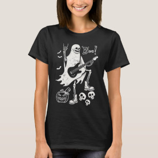 Halloween Ghost Playing Guitar T-Shirt