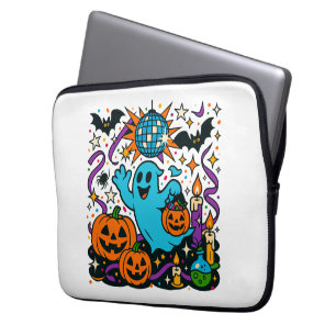 Halloween ghost pop art electronic bag, colourful laptop sleeve