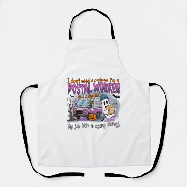 Halloween Ghost,Postal Worker Apron (Front)