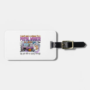 Halloween Ghost,Postal Worker Luggage Tag