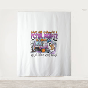 Halloween Ghost,Postal Worker Tapestry