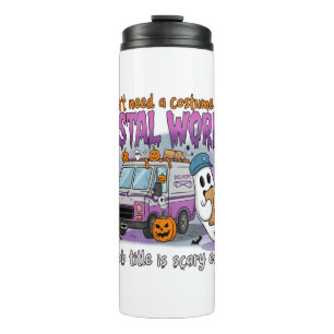 Halloween Ghost,Postal Worker Thermal Tumbler
