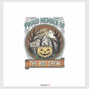 Halloween Ghost Proud Member Boo Crew Vintage Funn