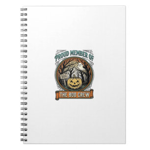 Halloween Ghost Proud Member Boo Crew Vintage Funn Notebook