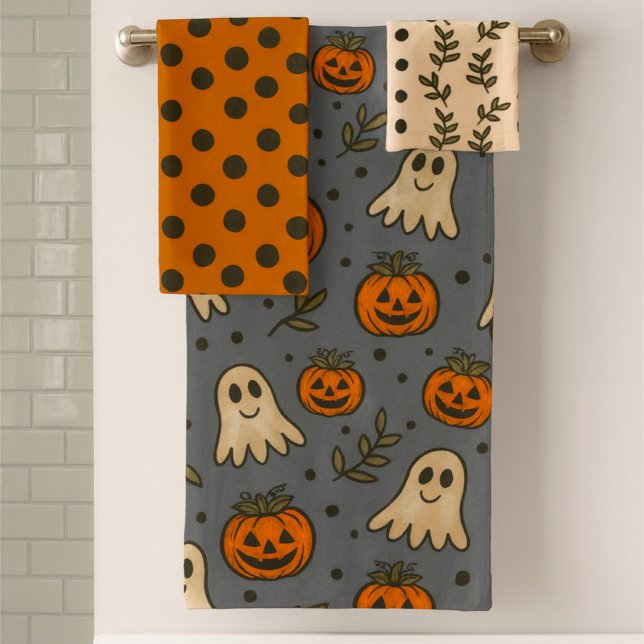 Halloween Ghost Pumpkin Bath Set (Creator Uploaded)