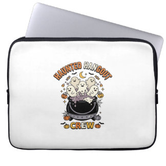 Halloween Ghost Pumpkin Crew Laptop Sleeve