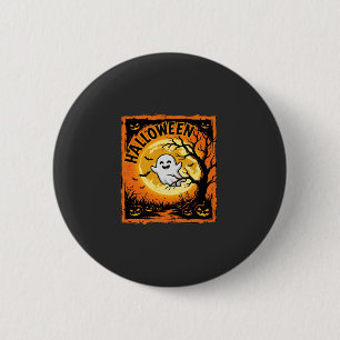 Halloween Ghost Pumpkin Haunted Tree 6 Cm Round Badge