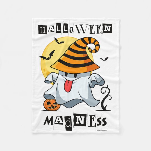 Halloween Ghost Pumpkin S For Men  Fleece Blanket (Front)