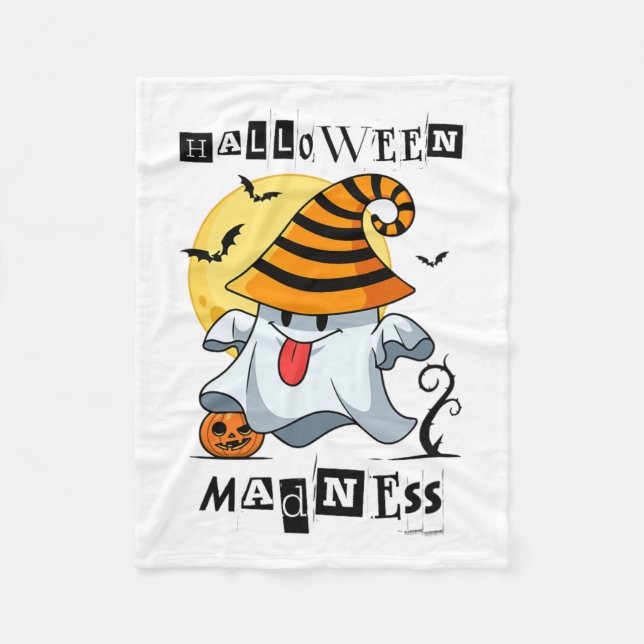 Halloween Ghost Pumpkin S For Men  Fleece Blanket (Front)
