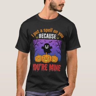 Halloween Ghost Pumpkin Spell Typography Design T-Shirt