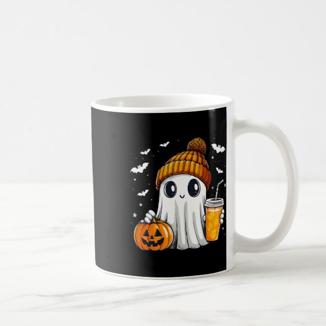 Halloween Ghost Pumpkin Spice Latte Autumn Fall Co Coffee Mug (Right)