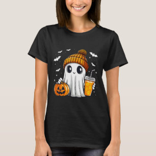 Halloween Ghost Pumpkin Spice Latte Autumn Fall Co T-Shirt