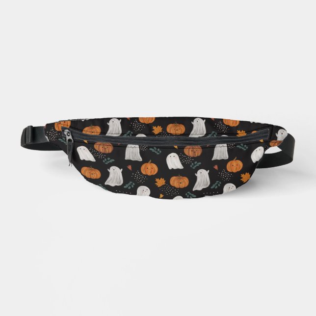 Halloween Ghost & Pumpkin – Spooky Fun Fanny Pack (Front)