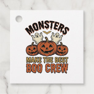 Halloween Ghost Pumpkin Vintage Engraving Funny Te Favour Tags