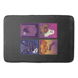 Halloween Ghost Pumpkins Black Cat Haunted House B Bath Mat