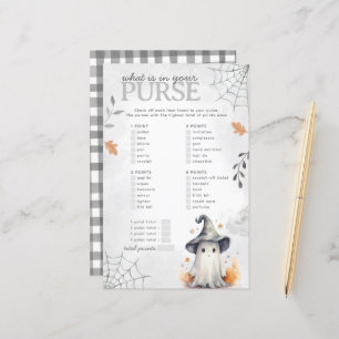 Halloween Ghost Purse Baby Shower Game