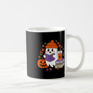 Halloween Ghost Reading Book Lovers Ghost Coffee W Mug