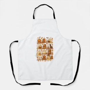 Halloween Ghost Reading Books Lover Apron