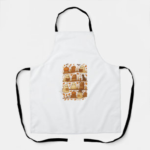 Halloween Ghost Reading Books Lover Apron