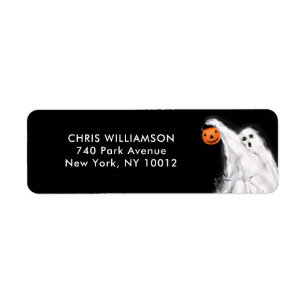 Halloween Ghost Return Address Label