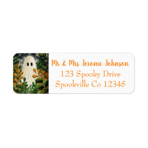 Halloween Ghost Return Address Label