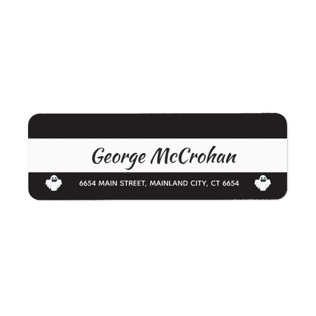 Halloween Ghost Return Address Label (Front)