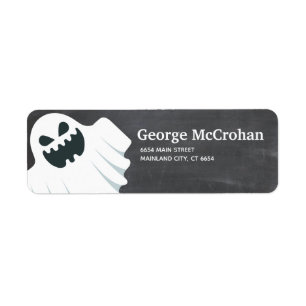 Halloween Ghost Return Address Label