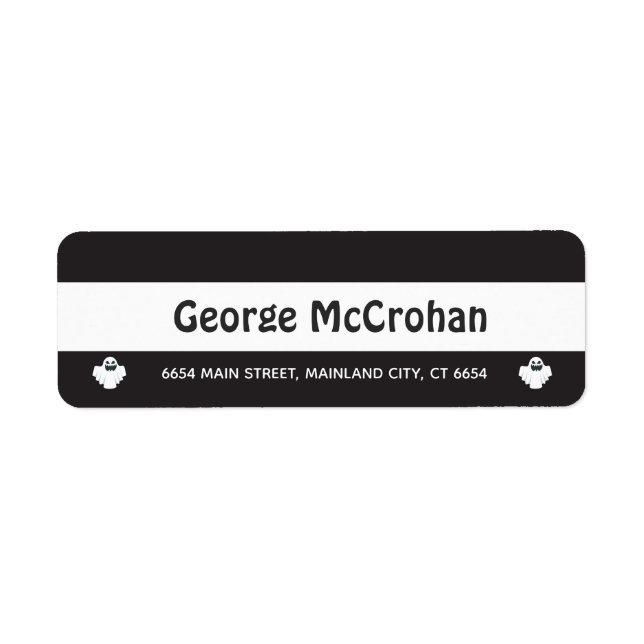 Halloween Ghost Return Address Label (Front)
