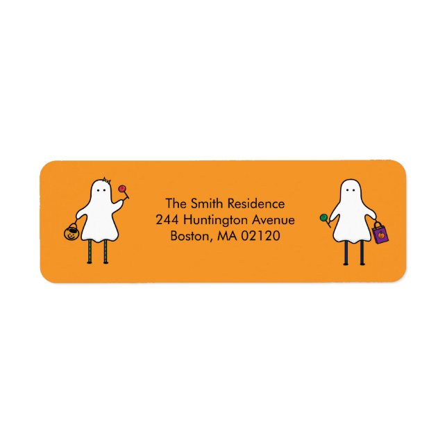Halloween Ghost Return Adress Label Return Address Label (Front)