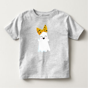 Halloween, Ghost, Ribbon, Bow, Boo, Trick Or Treat Toddler T-Shirt