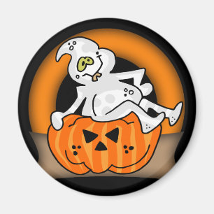 Halloween Ghost Round Magnet