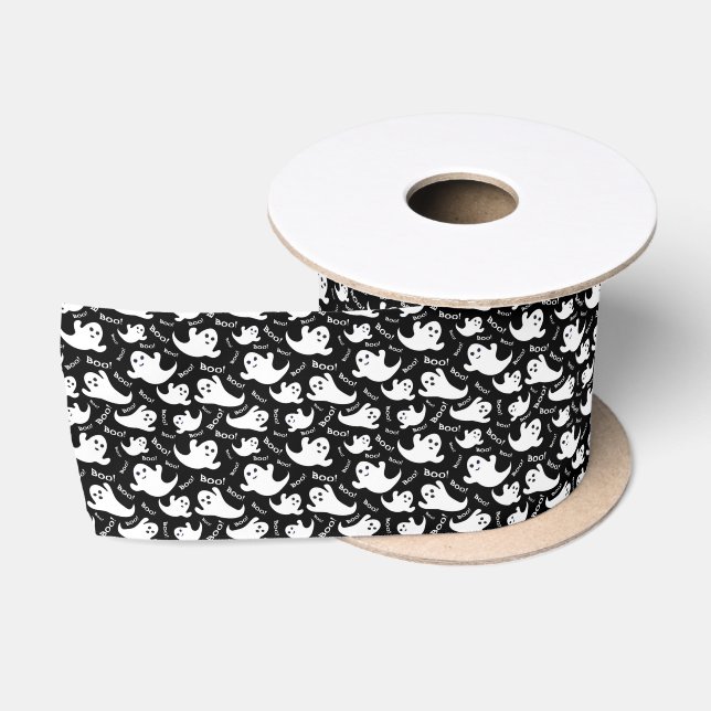 Halloween Ghost Satin Ribbon (Spool)