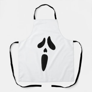 Halloween Ghost Scary Face Holiday Apron