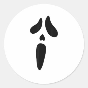 Halloween Ghost Scary Face Holiday Classic Round Sticker