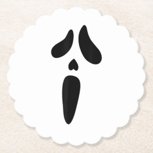 Halloween Ghost Scary Face Holiday Paper Coaster