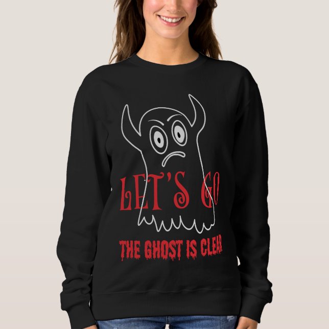 Halloween Ghost Scary Spooky Boo Sweatshirt (Front)