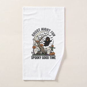 Halloween Ghost Shirt Vintage Graveyard Fun Design Hand Towel