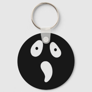 Halloween Ghost Silly Face Costume Funny Scary Fac Key Ring