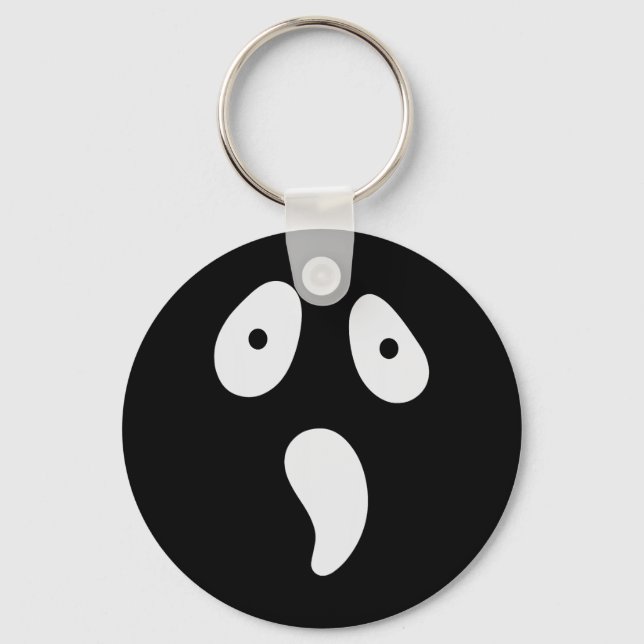 Halloween Ghost Silly Face Costume Funny Scary Fac Key Ring (Front)