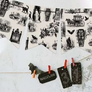 Halloween Ghost Skeleton Ghoul Toile Bunting