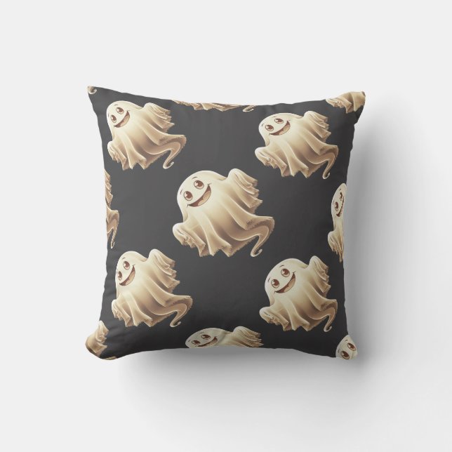 Halloween Ghost Smiling Cushion (Front)