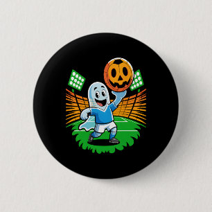 Halloween Ghost Soccer Player 6 Cm Round Badge