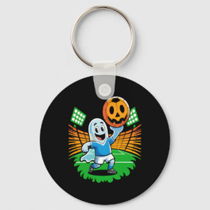 Halloween Ghost Soccer Player Key Ring