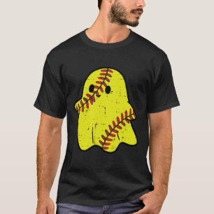 Halloween Ghost Softll Costume Sports Women Girls  T-Shirt